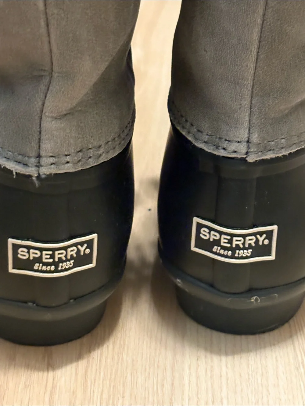 Sperry Women’s Black and Gray Waterproof Duck Boots